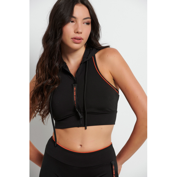 Γυναικείο αθλητικό μπούστο BODYTALK 1222-905024 μαύρο
