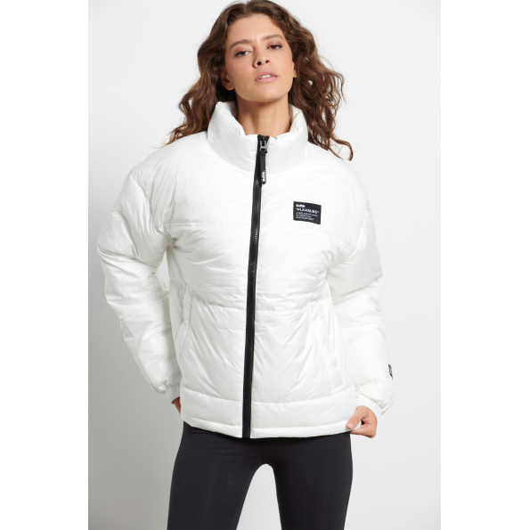 Γυναικείο puffer μπουφάν BODYTALK 1222-907829 λευκό
