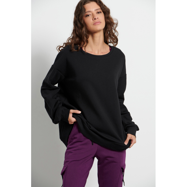 Γυναικεία φούτερ μπλούζα BODYTALK 1222-909826 μαύρο