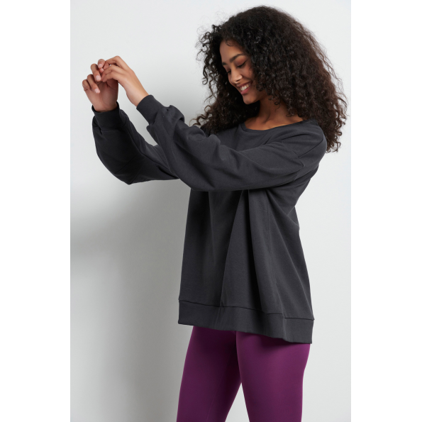 Γυναικεία φούτερ μπλούζα BODYTALK 1222-909826 ανθρακί Γυναικεία