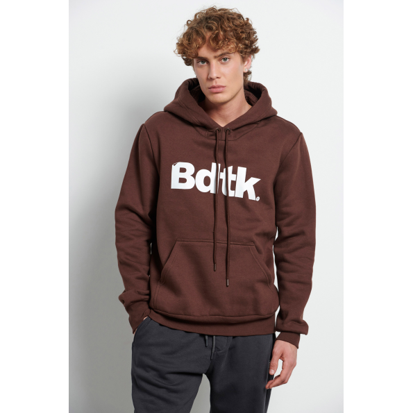 Ανδρική μπλούζα φούτερ BODYTALK 1222-950025 καφέ
