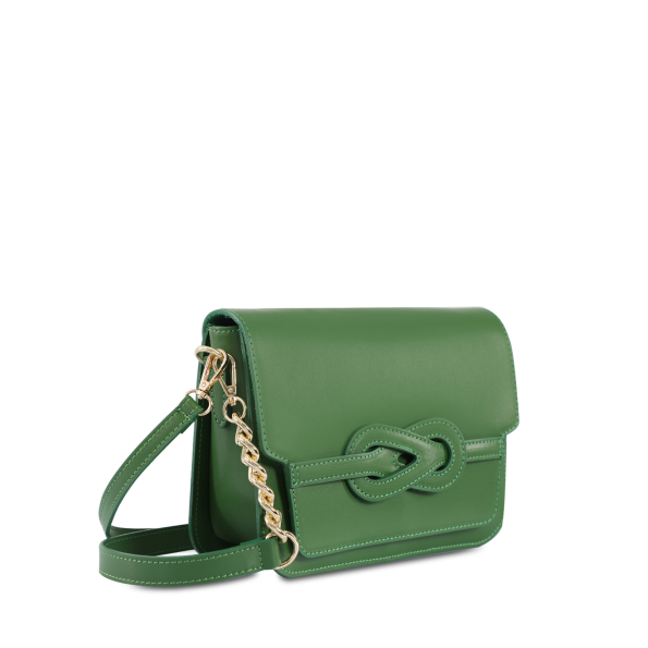 Γυναικεία δερμάτινη τσάντα FOLLI FOLLIE Fab n’ Classy πράσινη Γυναικεία