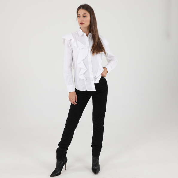Γυναικείο πουκάμισο GANT 4311212 FRILL λευκό