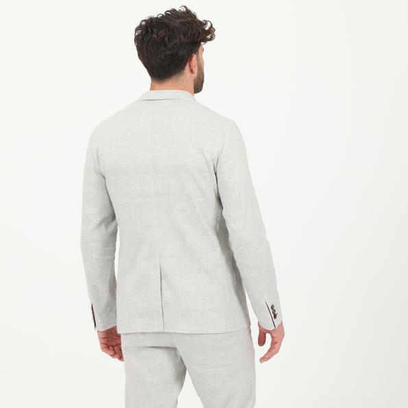 Ανδρικό σακάκι blazer YUCCA TED BAKER 252025 LINEN BLEND γκρι καφέ Ανδρικά