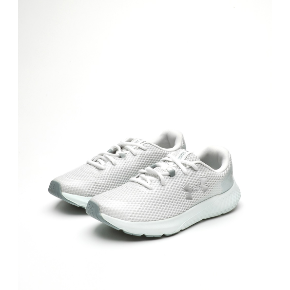 Γυναικεία παπούτσια running UNDER ARMOUR 3025526 UA W Charged Rogue 3 MTLC λευκό ασημί Γυναικεία