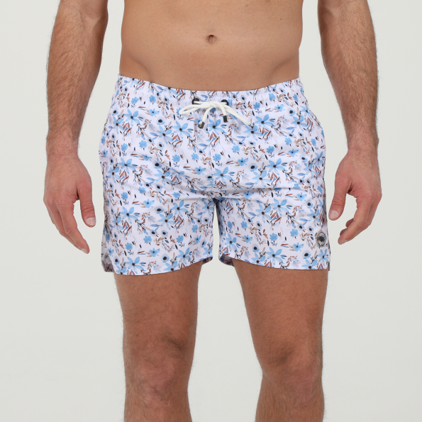 Ανδρικό μαγιό σορτς SSEINSE BM56SS BOXER MARE λευκό μπλε floral