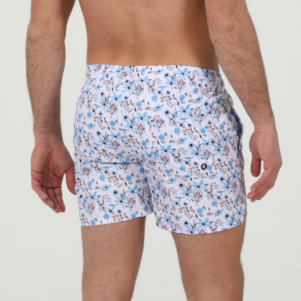 Ανδρικό μαγιό σορτς SSEINSE BM56SS BOXER MARE λευκό μπλε floral Ανδρικά