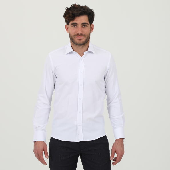 Ανδρικό πουκάμισο MARTIN & CO 122-51-970 SLIM FIT λευκό