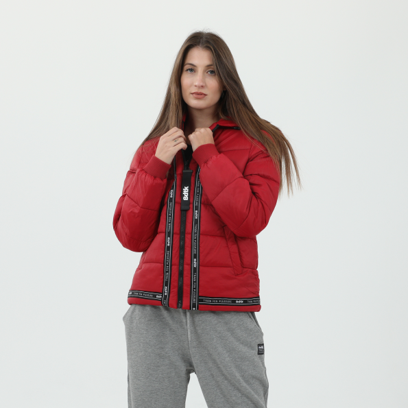 Γυναικείο padded μπουφάν BODYTALK μπορντό