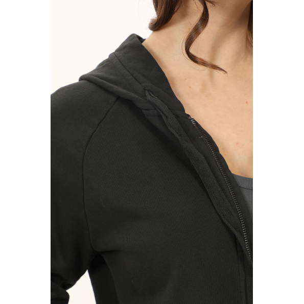 Γυναικεία φούτερ ζακέτα CROSSLEY hoodzipgrd full zip hooded μαύρη Γυναικεία