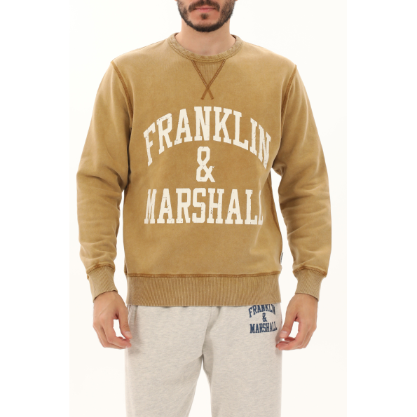 Ανδρική φούτερ μπλούζα FRANKLIN & MARSHALL JM5067.000.2006G36 μπεζ
