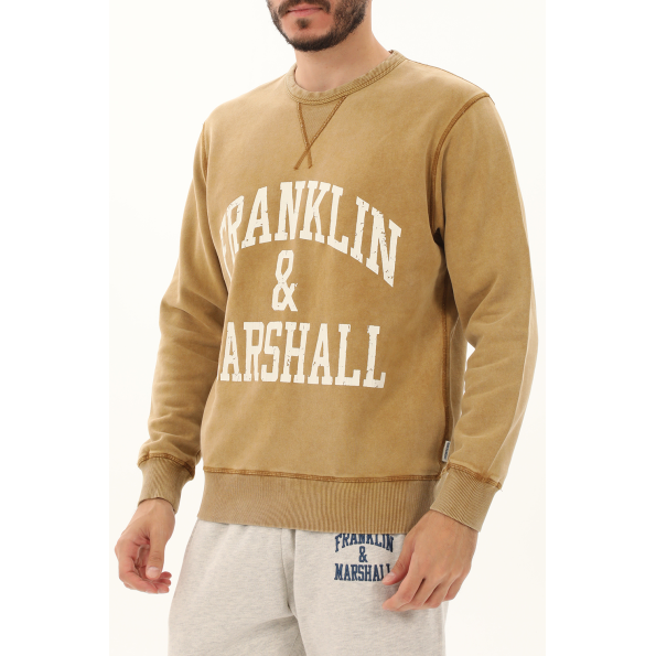Ανδρική φούτερ μπλούζα FRANKLIN & MARSHALL JM5067.000.2006G36 μπεζ Ανδρικά