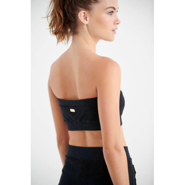 Γυναικείο cropped τοπ SUGARFREE22818129 μαύρο