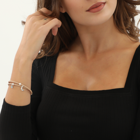 Γυναικείο κολιέ/βραχιόλι FOLLI FOLLIE Fashionable.Me με ασημένιο motif μισοφέγγαρο Γυναικεία