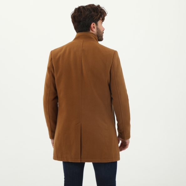 Ανδρικό παλτό MARTIN & CO 221-101-724 SLIM COAT MAO καφέ  Ανδρικά