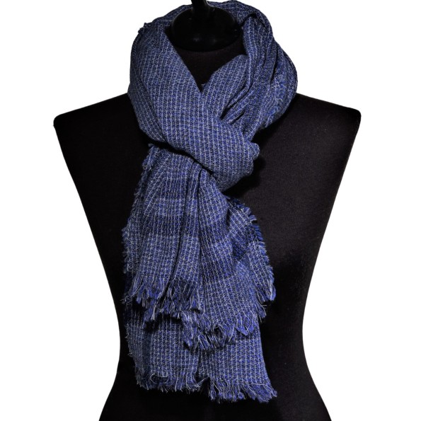 Unisex πλεκτό κασκόλ 19V69 ITALIA 62107 μπλε Γυναικεία