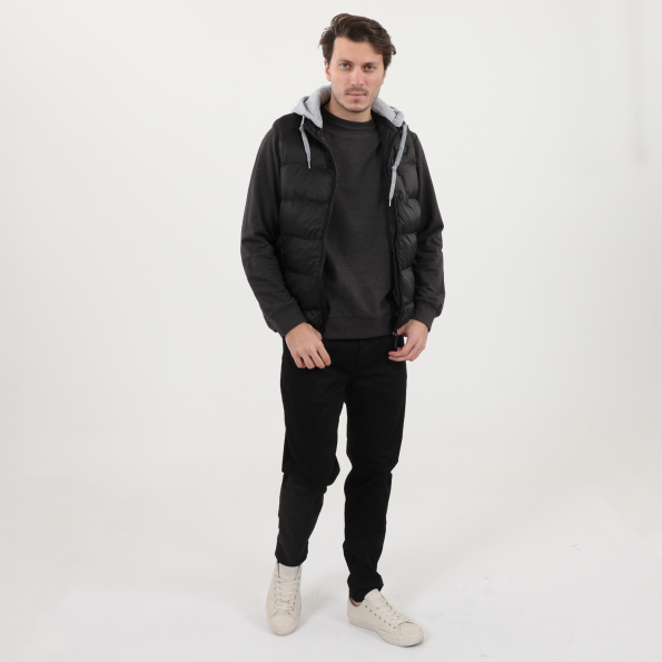 Ανδρικό αμάνικο padded μπουφάν MARTIN & CO μαύρο Ανδρικά