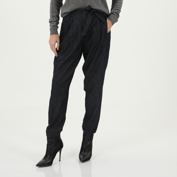 Γυναικείo παντελόνι EDWARD JEANS μαύρο