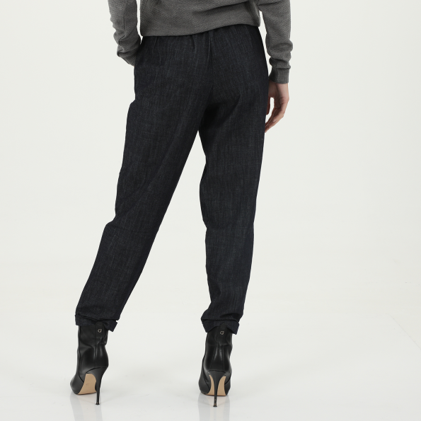 Γυναικείo παντελόνι EDWARD JEANS μαύρο Γυναικεία