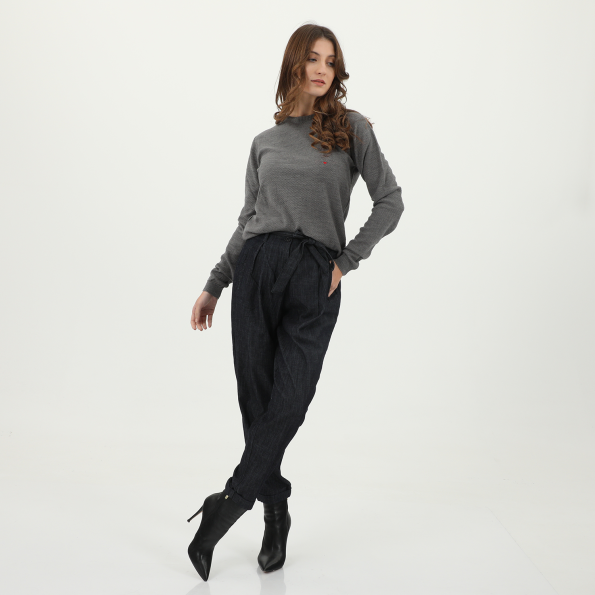 Γυναικείo παντελόνι EDWARD JEANS μαύρο Γυναικεία