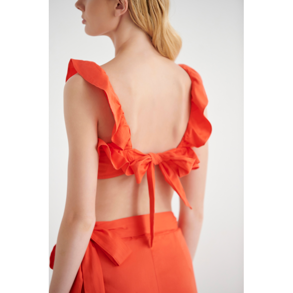 Γυναικείο cropped top beachwear SUGARFREE RIVERA 22818193 πορτοκαλί Γυναικεία