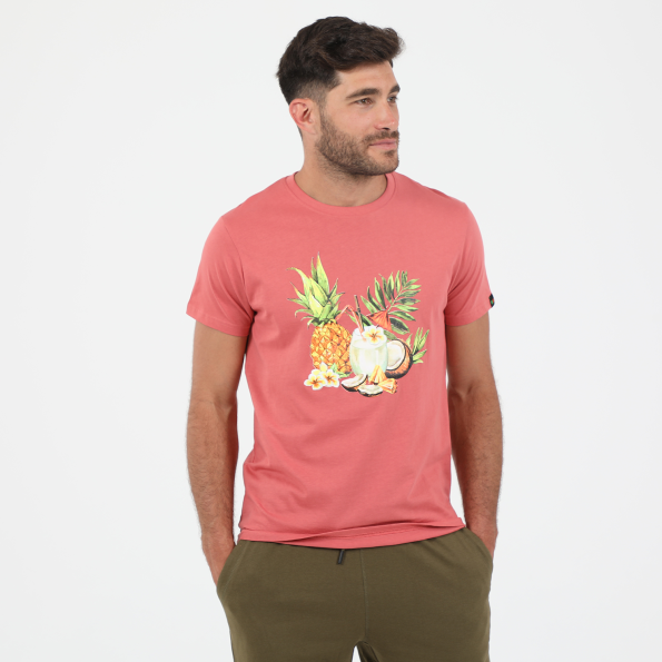 Ανδρικό t-shirt GREENWOOD T-SHIRT GRW01 FRUIT κοραλί