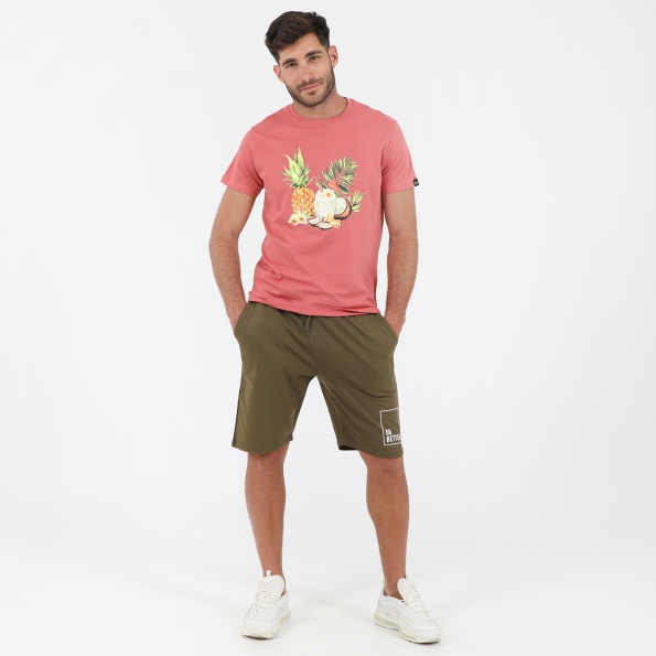 Ανδρικό t-shirt GREENWOOD T-SHIRT GRW01 FRUIT κοραλί Ανδρικά