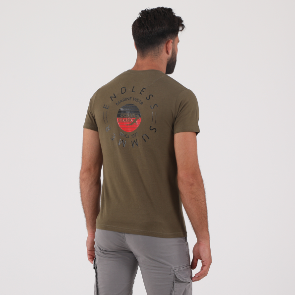 Ανδρικό t-shirt OCEAN SHARK ENDLESS χακί Ανδρικά