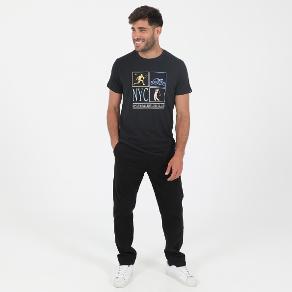Ανδρικό t-shirt OCEAN SHARK OS06 SPORTS μαύρη Ανδρικά