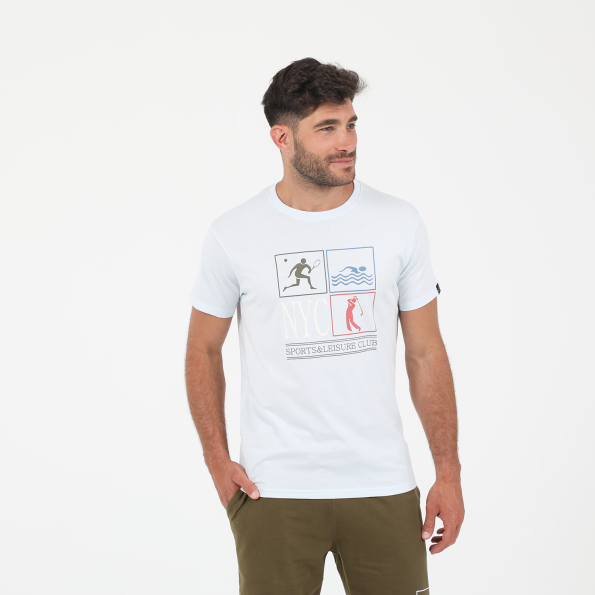 Ανδρικό t-shirt OCEAN SHARK OS06 SPORTS λευκό