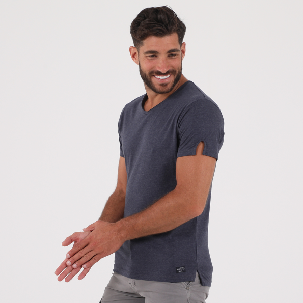 Ανδρικό t-shirt OCEAN SHARK OS07 R/N μπλε μελανζέ Ανδρικά