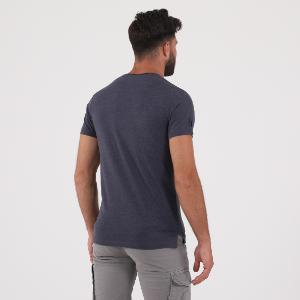 Ανδρικό t-shirt OCEAN SHARK OS07 R/N μπλε μελανζέ Ανδρικά