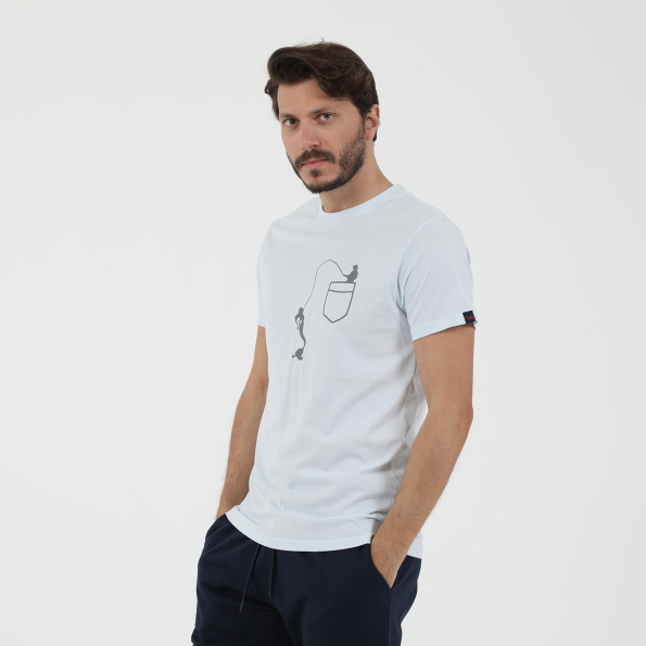 Ανδρικό t-shirt RUN MERMAID γαλάζια Ανδρικά