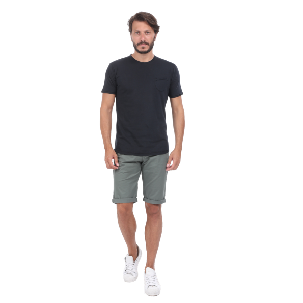 Ανδρική μπλούζα BATTERY SOLID 3 GARMENT DYΕ μαύρη Ανδρικά