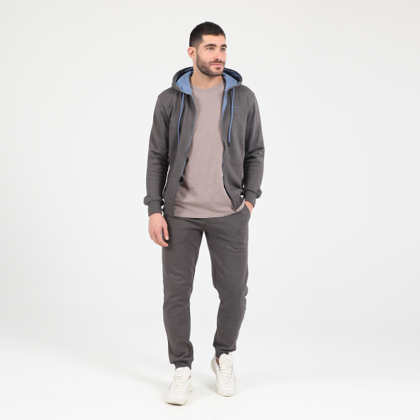 Ανδρική φούτερ ζακέτα BATTERY HOODIES FULL ZIP BTR ανθρακί μπλε Ανδρικά