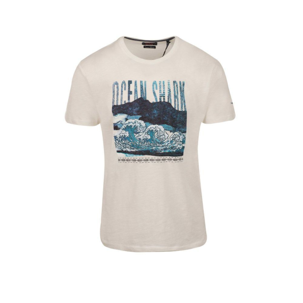 Ανδρικό t-shirt OCEAN SHARK 2110048201 λευκό