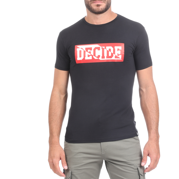 Ανδρικό t-shirt BATTERY MODAL μαύρο Ανδρικά