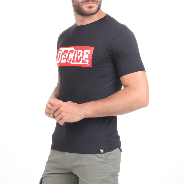 Ανδρικό t-shirt BATTERY MODAL μαύρο Ανδρικά
