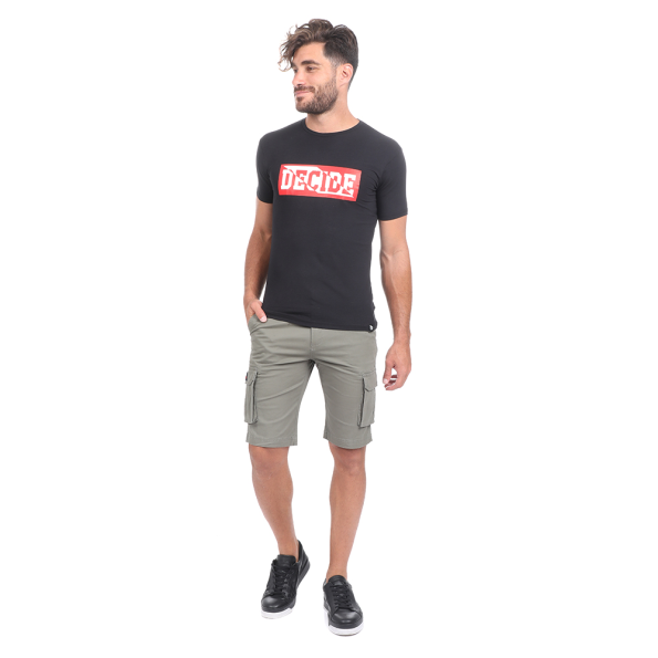 Ανδρικό t-shirt BATTERY MODAL μαύρο Ανδρικά