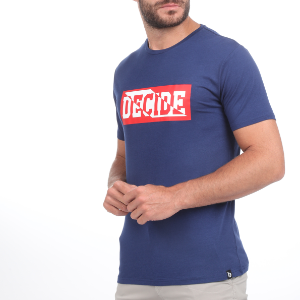 Ανδρικό t-shirt BATTERY MODAL μπλε Ανδρικά