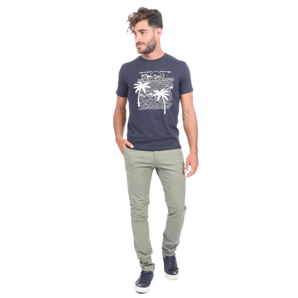 Ανδρικό t-shirt BATTERY FLAMA μπλε Ανδρικά