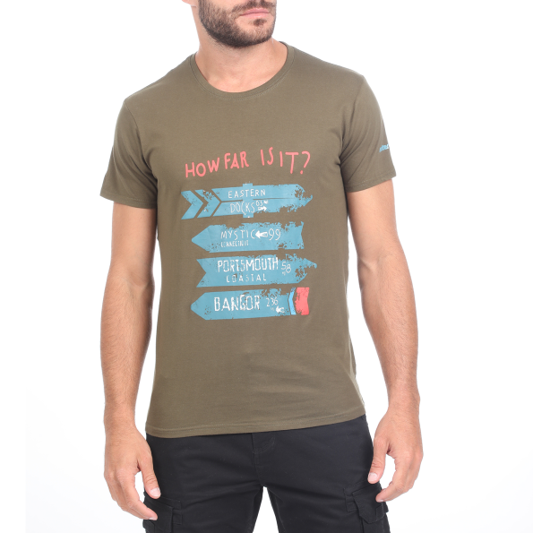 Ανδρικό t-shirt BATTERY χακί