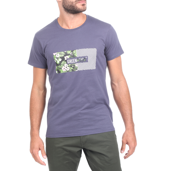 Ανδρική κοντομάνικη μπλούζα GREENWOOD μπλε