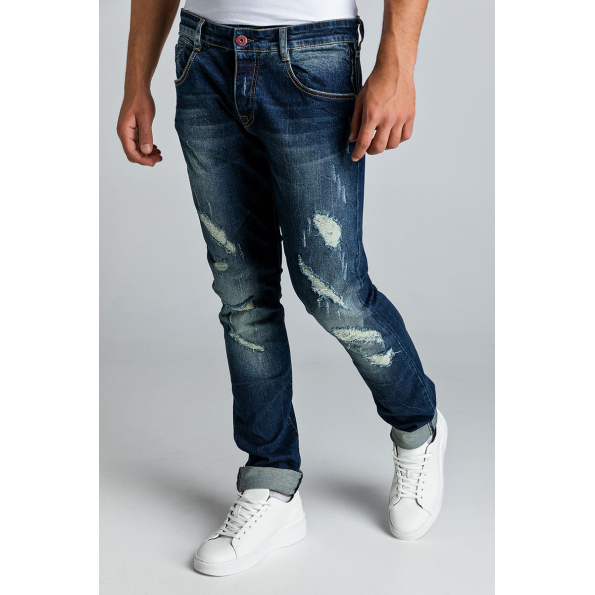 Ανδρικό jean παντελόνι EDWARD JEANS 19.1.1.84.322 μπλε Ανδρικά