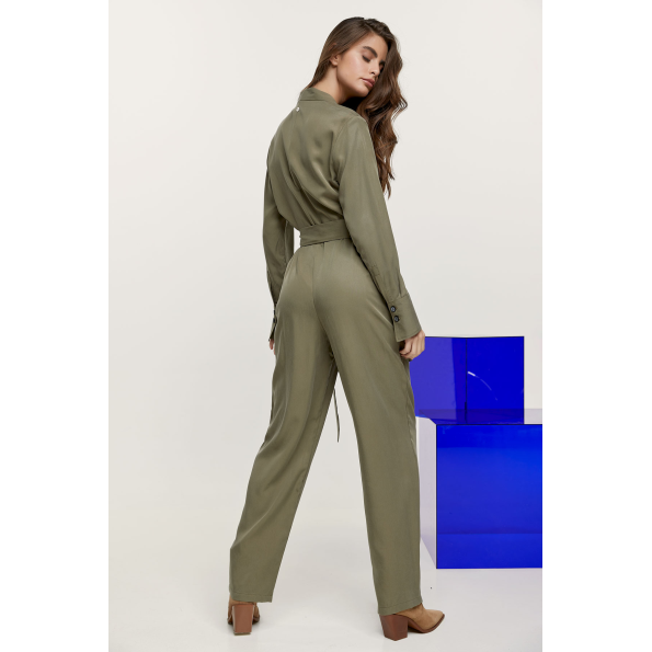 Γυναικεία ολόσωμη φόρμα EDWARD JEANS WP-N-JMS-W21-001 ALDONA χακί Γυναικεία