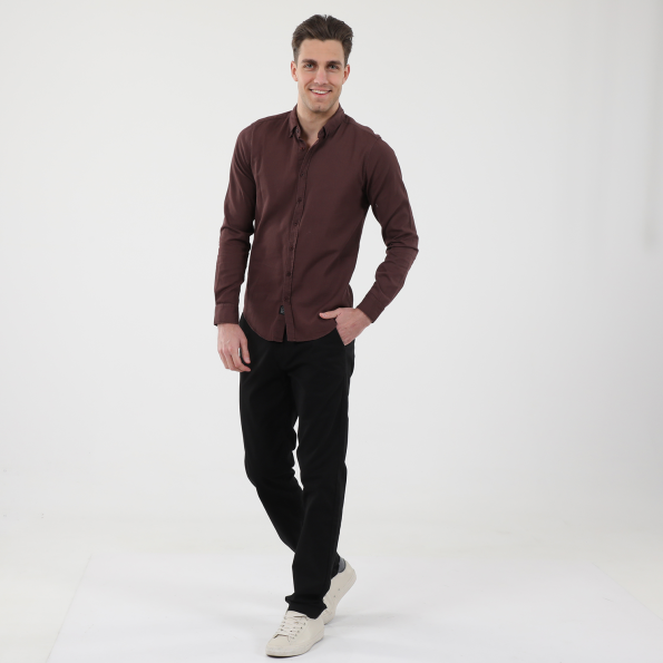 Ανδρικό πουκάμισο DIRTY LAUNDRY DLMS0521F REGULAR DOBBY μοβ Ανδρικά