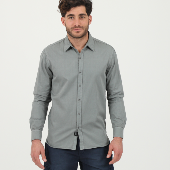 Ανδρικό πουκάμισο DIRTY LAUNDRY DLMS0621F REGULAR TWILL πράσινο