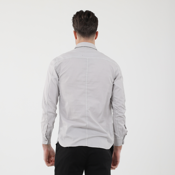 Ανδρικό πουκάμισο DIRTY LAUNDRY DLMS0621F REGULAR TWILL λευκό πάγου Ανδρικά