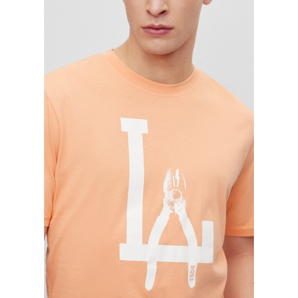 Ανδρικό t-shirt BOSS 50491713 TeeMeccano πορτοκαλί Ανδρικά
