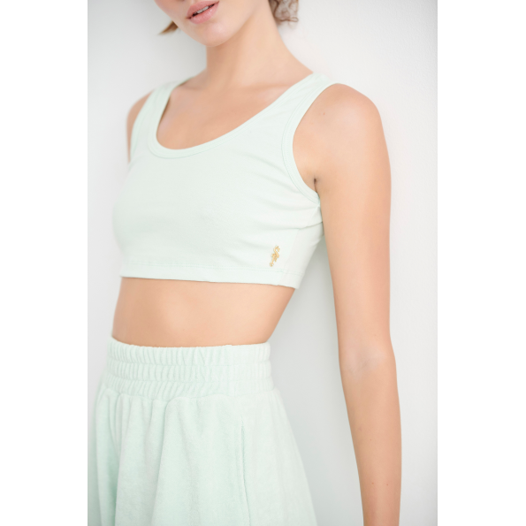 Γυναικείο cropped top SUGARFREE 22812255 πράσινο ανοιχτό